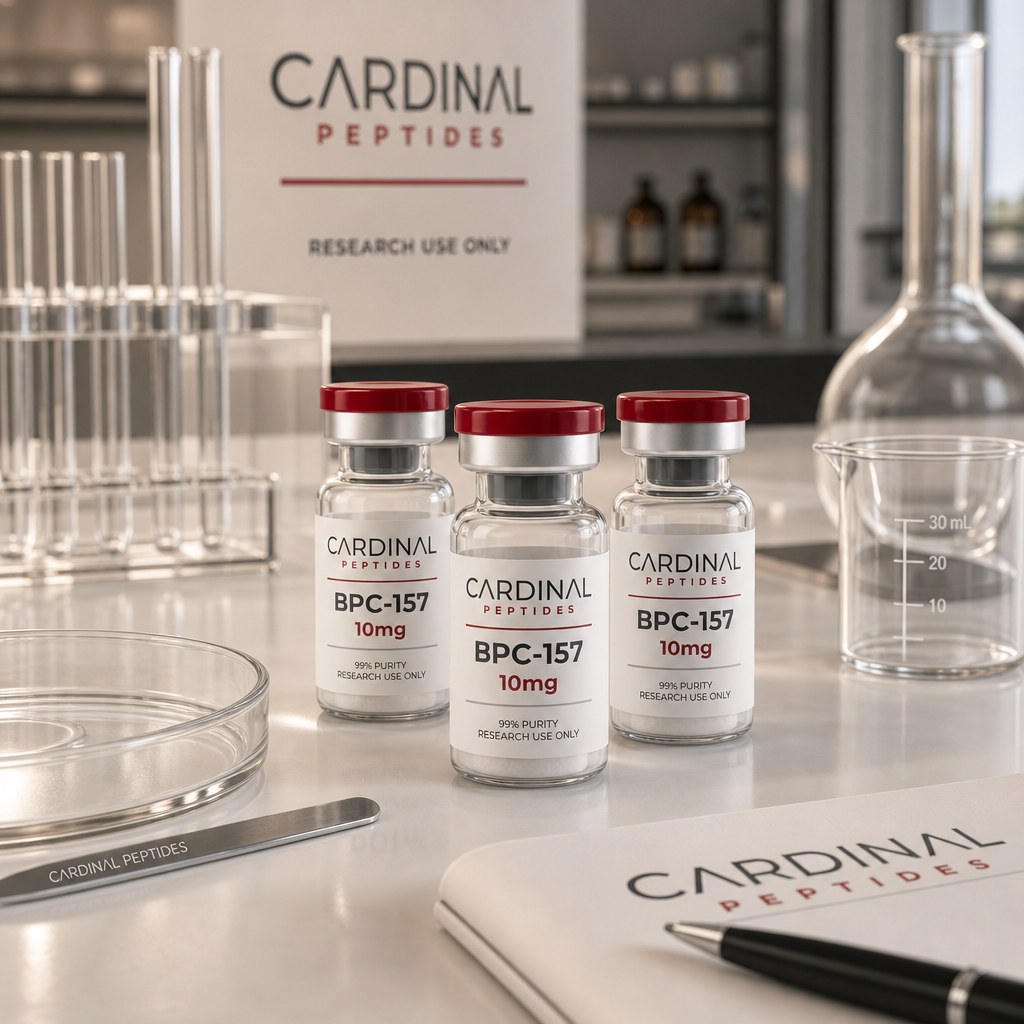 Portrait of a Cardinal Peptides research scientist in a white lab coat